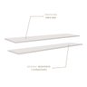 Rack Suspenso 2 Prateleiras + 2 Nichos Quadrado 30x30 100% Mdf Branco para Sala Quarto - 3