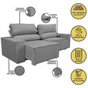 Ver imagem 4 de Sofá Retrátil/reclinável 2,00m Confortável com Molas 