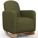 Ver imagem 1 de Poltrona de Amamentação com Balanço Orgânica Saori W01 Linho Verde - Lyam Decor