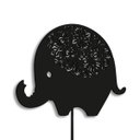 Ver imagem 1 de Luminária Abajur Parede Elefante Madeira G9 30cm Decoração:Preto