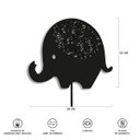 Ver imagem 5 de Luminária Abajur Parede Elefante Madeira G9 30cm Decoração:Preto