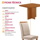 Ver imagem 7 de Mesa de Jantar Olimpia 90cm Tampo MDF Laminado Canto Copo com 4 Cadeiras Lorena