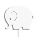 Ver imagem 1 de Luminária Abajur Parede Elefante Madeira G9 30cm Decoração:Branco
