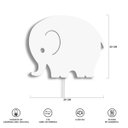 Ver imagem 5 de Luminária Abajur Parede Elefante Madeira G9 30cm Decoração:Branco