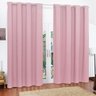 Cortina para Porta Sala 100% Blackout 2,80x2,30 Cores - Rosa - 1