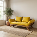 Ver imagem 3 de Sofá Japão Futon Acquablock Amarelo Madeira Cor Mel