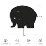 Luminária Abajur Parede Elefante Madeira G9 30cm Decoração:Preto - 5