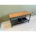 Ver imagem 5 de Banco Sapateira Metal Porta Sapatos Para Entrada De Casa
