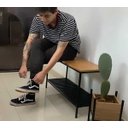 Ver imagem 4 de Banco Sapateira Metal Porta Sapatos Para Entrada De Casa