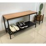 Banco Sapateira Metal Porta Sapatos Para Entrada De Casa - 6