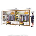Ver imagem 4 de Closet Casal Duplo Lu 12PTS 08GAV com Espelho com Pés Quadrados