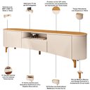 Ver imagem 5 de Rack para Sala Martina com Painel para TV 80 pol Orgânico Ermione B01 Off White Cinamomo - Lyam Deco