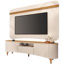 Ver imagem 1 de Rack para Sala Martina com Painel para TV 80 pol Orgânico Ermione B01 Off White Cinamomo - Lyam Deco