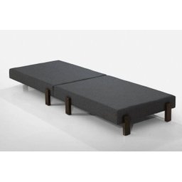Cama Dobrável Portátil Solteiro com Colchão - LV MOVEIS:Cinza - 1