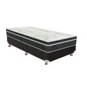 Ver imagem 1 de Cama Box Solteiro: Colchão Molas Orthoflex Bonnel Venezia + Base CRC Suede Black(78x188)