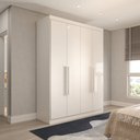 Ver imagem 1 de Guarda-roupa Solteiro Mykonos 4 Portas 2 Gavetas - Panorama Móveis