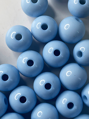 Miçanga Bola azul 4mm - apx x peças - 500g La Mode Arte e Criação