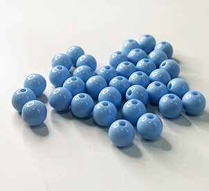 Miçanga Bola azul 4mm - apx x peças - 500g La Mode Arte e Criação - 2