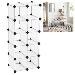 Estante Modular 10 Módulos Sapateira, Guarda-roupa e Organizador Multiuso para Lavanderia e Quarto - 1