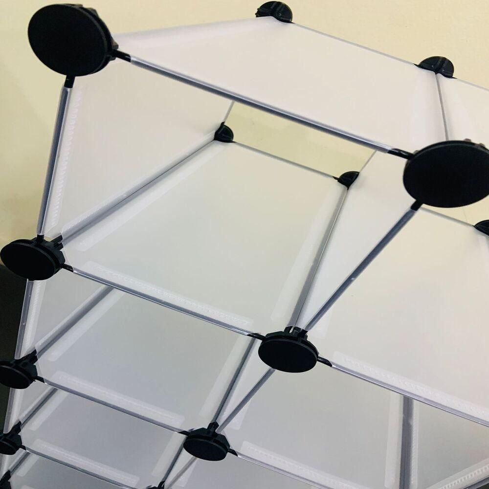 Estante Modular 10 Módulos Sapateira, Guarda-roupa e Organizador Multiuso para Lavanderia e Quarto - 3