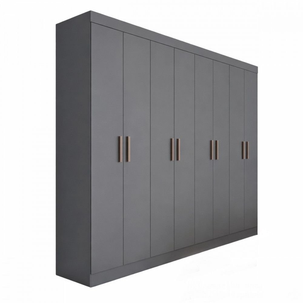 Guarda-roupa Casal Maxel Paris 8 Portas Mdp Ônix Fosco