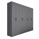 Ver imagem 1 de Guarda-roupa Casal Maxel Paris 8 Portas Mdp Ônix Fosco