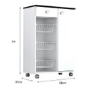 Ver imagem 5 de Fruteira Natasha 1 Porta 1 Gaveta e 3 Cestos Branco/preto