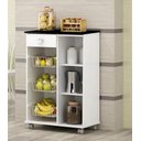 Ver imagem 3 de Fruteira Natasha 1 Porta 1 Gaveta e 3 Cestos Branco/preto