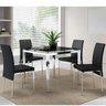 Conjunto Sala de Jantar Mesa com Tampo de Vidro e 4 Cadeiras Don Gabriel Espresso Móveis - 1