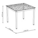 Ver imagem 5 de Conjunto Sala de Jantar Mesa com Tampo de Vidro e 4 Cadeiras Don Gabriel Espresso Móveis