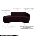 Ver imagem 6 de Sofá Decorativo 3 Lugares 210cm Abby Encosto Direito Curvo Veludo Uva G15 - Gran Belo