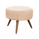 Ver imagem 3 de Kit Amamentação Poltrona, Puff e Almofada Suede Bege Dominic Decor Lille