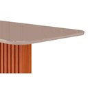 Ver imagem 4 de Mesa para Cozinha Ester com Tampo Madeirado com Vidro Reto 210x100cm Cinamomo Off White Cimol