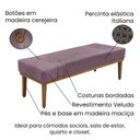 Ver imagem 4 de Kit Cabeceira e Calçadeira Recamier Casal 1,40m Uva -