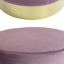 Ver imagem 4 de Puff Banqueta em Metal e Veludo Rose Decorativa 42x35cm