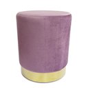 Ver imagem 1 de Puff Banqueta em Metal e Veludo Rose Decorativa 42x35cm