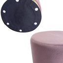 Ver imagem 3 de Puff Banqueta em Metal e Veludo Rose Decorativa 42x35cm