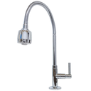 Ver imagem 5 de Torneira Gourmet Flexível Bancada Abs Jato Duplo Chuveirinho