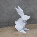 Ver imagem 2 de Escultura de Coelho, tipo origami - Branco
