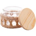 Ver imagem 5 de Kit 10 Potes Herméticos Vidro Sisal Tampa Madeira 350ml Wolff para Mantimentos Temperos
