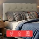 Ver imagem 2 de Cabeceira Painel Estofada Grecia Suede Palha Casal 1,40m para Cama Box