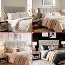 Ver imagem 1 de Cabeceira Painel Estofada Grecia Suede Palha Casal 1,40m para Cama Box