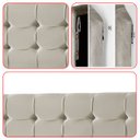 Ver imagem 5 de Cabeceira Painel Estofada Grecia Suede Palha Casal 1,40m para Cama Box