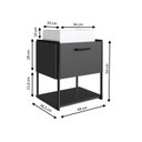 Ver imagem 4 de Gabinete para Banheiro Suspenso 50cm P1009 Grafite com Cuba