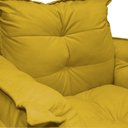 Ver imagem 4 de Kit 2 Poltronas Decorativa Clínica com Base Giratória de Metal Opala Suede Mostarda - Dl Decor
