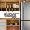 Ver mais imagens de Armário de Cozinha Modulada com Balcão e Tampo 8 Portas 4 Gavetas Ágata 100% Mdf Vidro Reflecta Amên