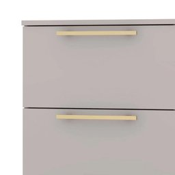 Mesa de Cabeceira 2 Gavetas 50cm Kit 2 Dubai Alasca - Vila Rica - 3