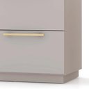 Ver imagem 2 de Mesa de Cabeceira 2 Gavetas 50cm Kit 2 Dubai Alasca - Vila Rica