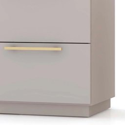 Mesa de Cabeceira 2 Gavetas 50cm Kit 2 Dubai Alasca - Vila Rica - 2