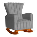 Ver imagem 2 de Kit 2 Poltrona Decorativa Melinda Balanço Suede Cinza - Fm